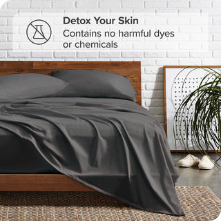 Bare Home 1800 Microfiber Sheet Set, Gray, Queen