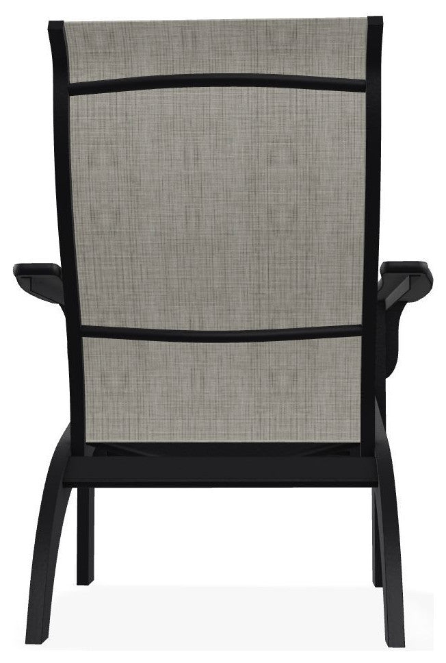 Adirondack Sling Outdoor Adirondack Armchair, Smoke/Black