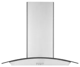 30" Island Glass Range Hood, Stainless Steel