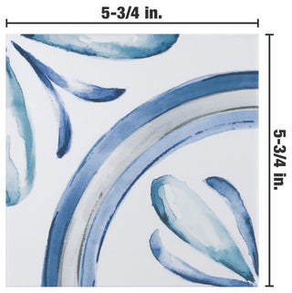 Saint Germain Gele Deco Rivette Porcelain Floor and Wall Tile