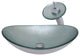 Argento Slipper Silver Foiled Glass Vessel Bath Sink Combo with Faucet and Drain, Brushed Nickel