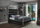 Encore Faux Leather Bed, Black, King