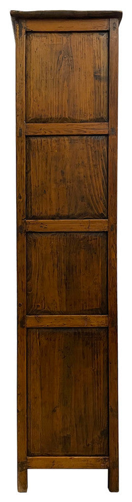 Consigned Antique Tibetan Painted Dragon Tall Cabinet