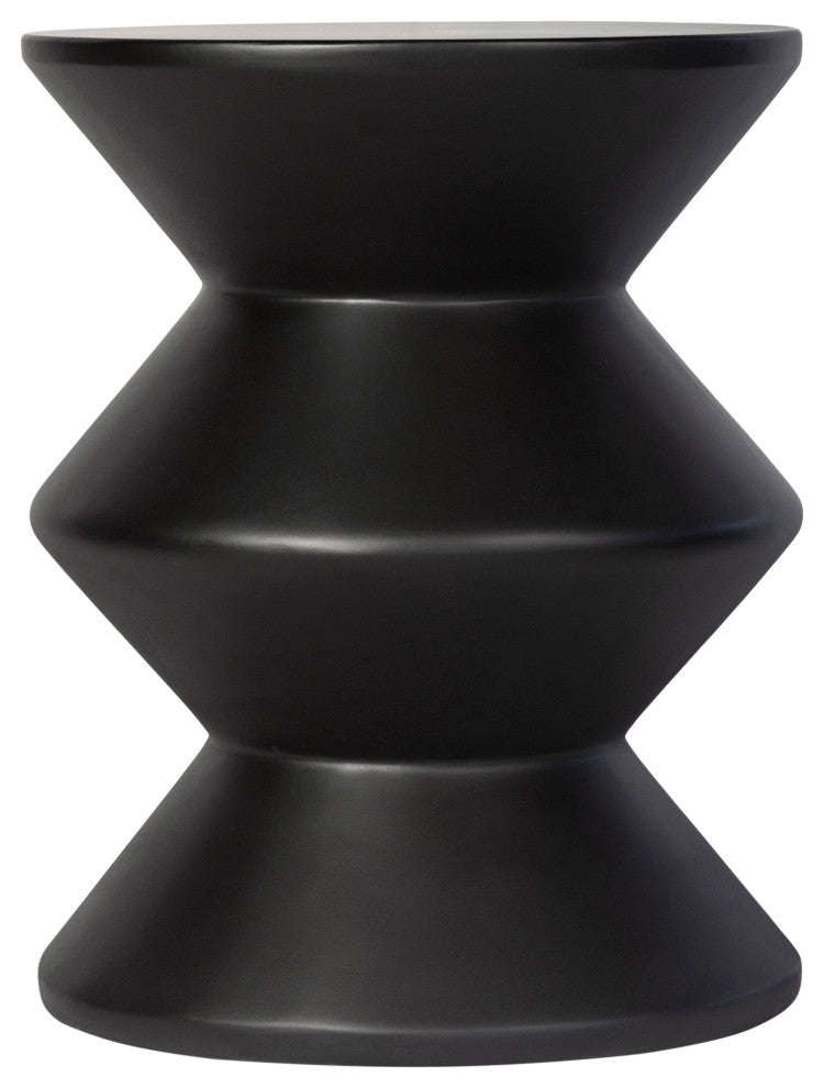 Misha Concrete Inverted Side Table, Black