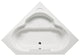 Malibu Abaka Triangle Bathtub 59x59x23, Whirlpool