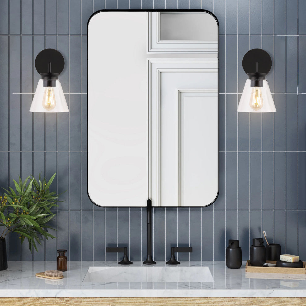 Kondo Modern Farmhouse Iron LED Vanity, 1-Light