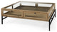 42" Clear And Black Glass Square Coffee Table