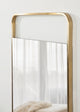 Nobles Radius Corner Framed Mirror, Gold 20x36