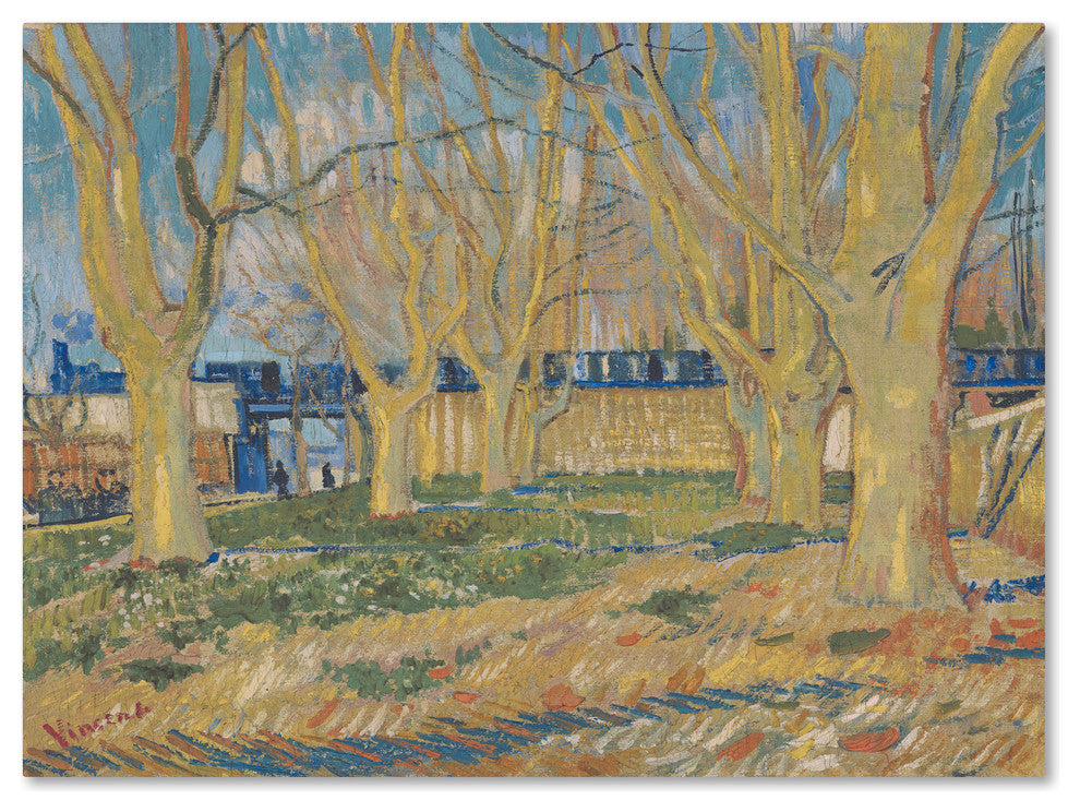 Van Gogh 'The Blue Train' Canvas Art, 24 x 18