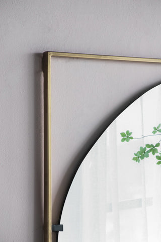Gewnee 32x1x32" Poppy Mirror with Gold Metal Frame