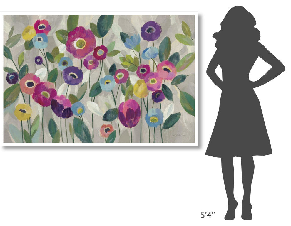 "Fairy Tale Flowers V Pink" Digital Paper Print by Silvia Vassileva, 62"x42"