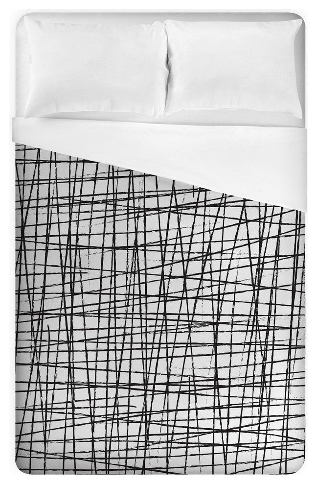 Black Scratch King Duvet Cover