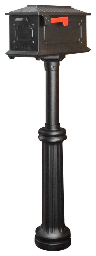 Kingston Curbside Mailbox with Bradford Surface Mount Mailbox Post