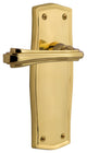 Prairie Plate With Fleur Lever, Polished Brass, Passage, Non-Handed