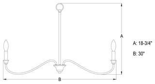 Annabelle 6-Light Farmhouse Chandelier Candelabra, Matte Black/Brushed Walnut