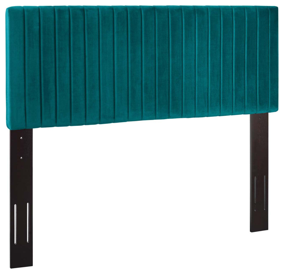 Teal Keira King/California King Performance Velvet Headboard