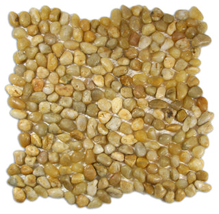 Mini Polished Amber Pebble Tile