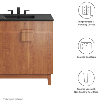 Miles 36" Bathroom Vanity - Black Walnut