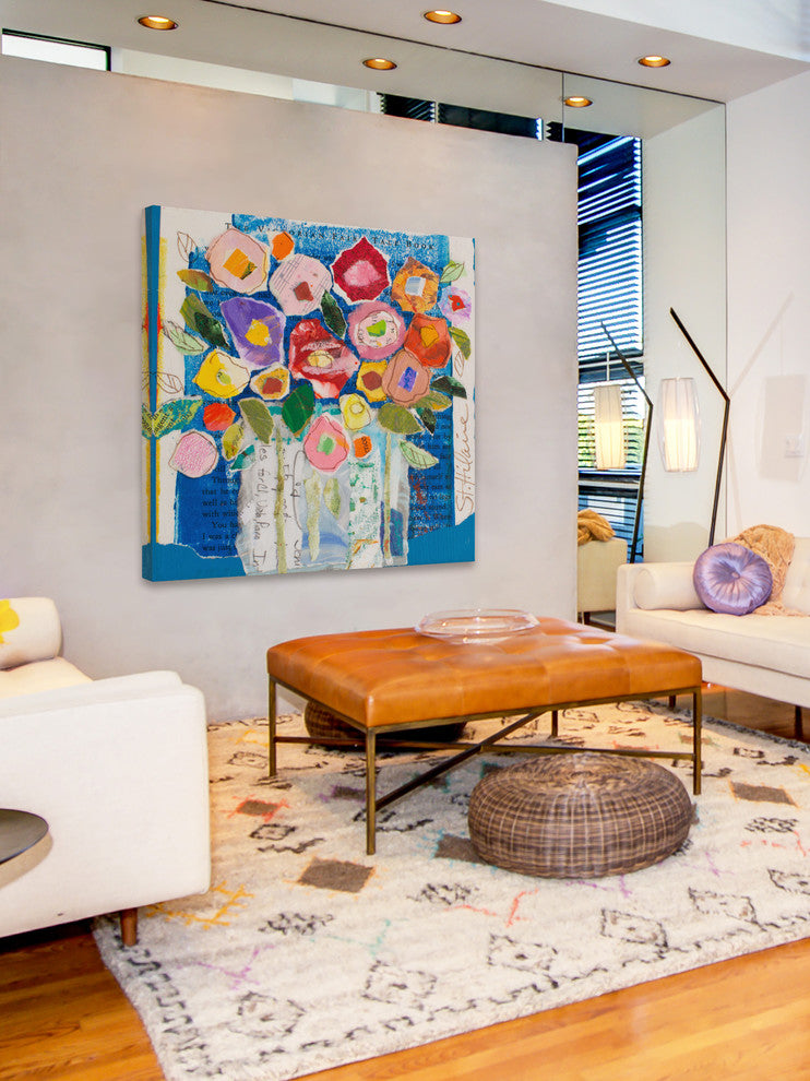 "Floral Composition" Painting Print on Wrapped Canvas, 48x48