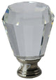 Urbanest Crystal Anne Lamp Finial, Brushed Steel, 2"