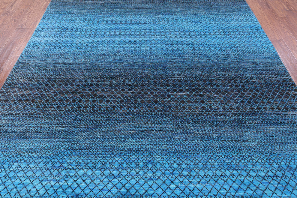 8' 1" X 10' 3" Savannah Grass Hand-Knotted Wool Rug - Q13201
