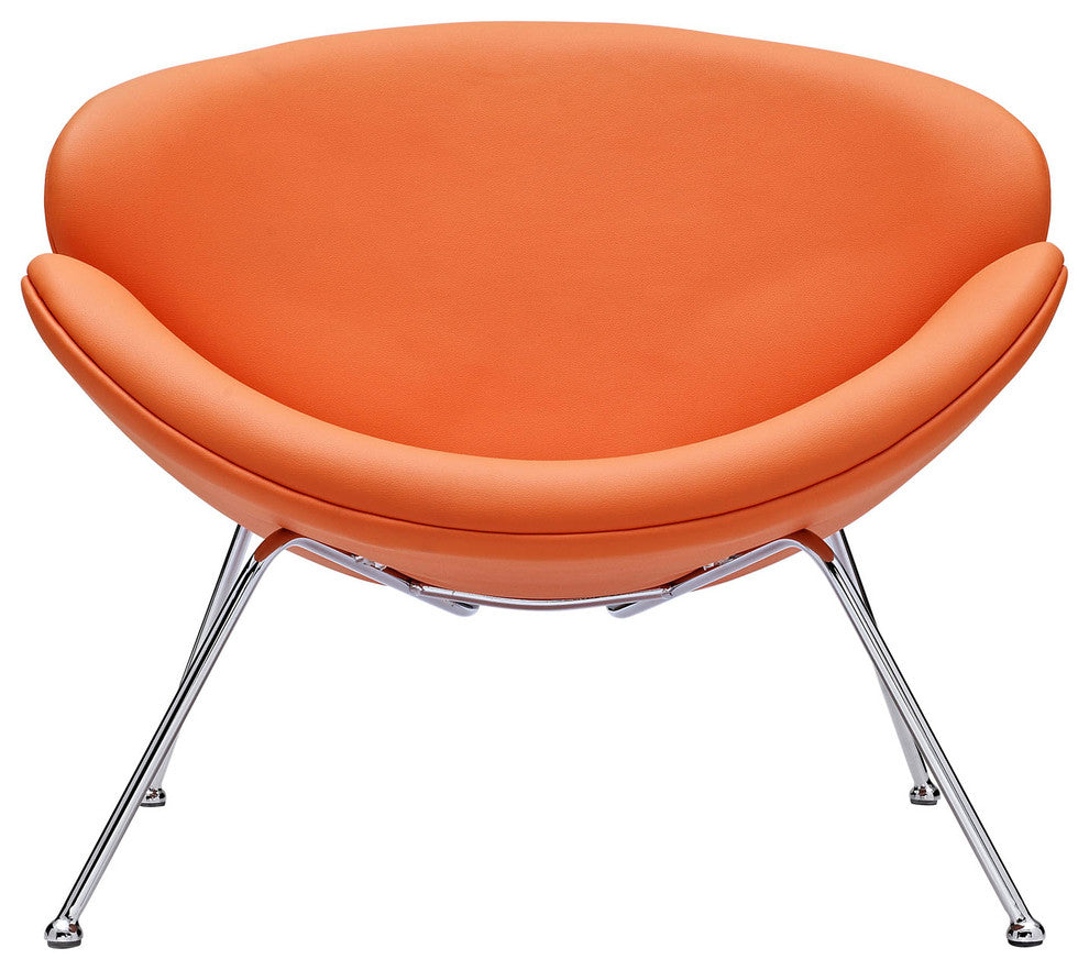 Modern Contemporary Living Room Lounge Chair Orange