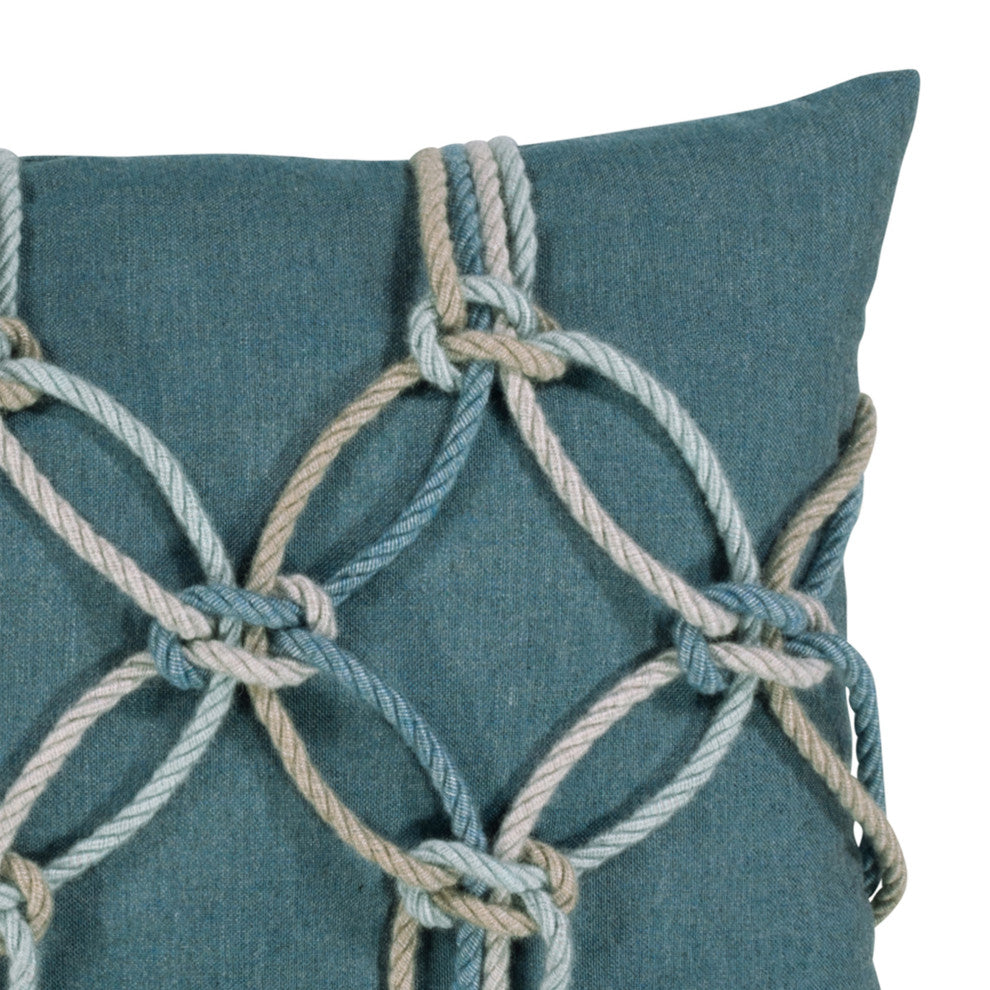 Lagoon Rope Lumbar Indoor/Outdoor Performance Pillow, 12"x20"