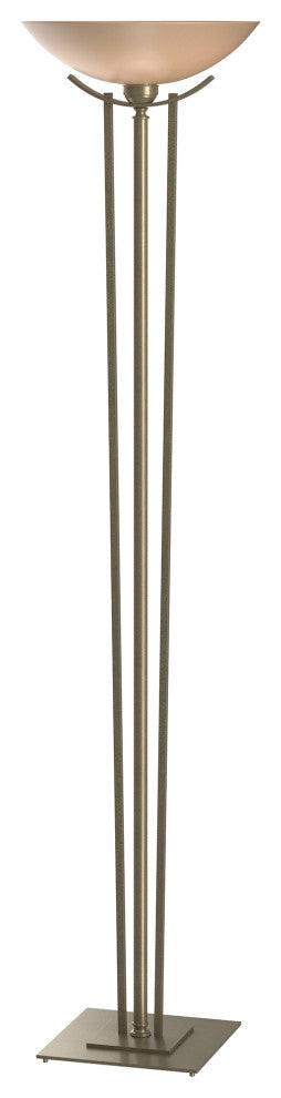 Taper Torchiere, Soft Gold Finish - Sand Glass
