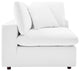 Commix Down Filled Overstuffed Vegan Leather 4-Seater Sofa - White