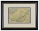Original Vintage 1927 Quebec  Map, Framed