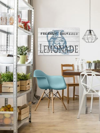 "Squeezed Lemonade" Painting Print on White Wood, 36"x24"