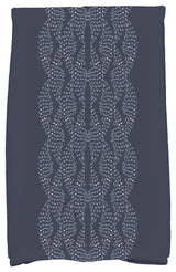 Dotted Focus 18"x30" Blue Geometric Print Hand Towel