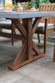6-Piece Eucalyptus and Composite Dining Set With Stacking Chairs and Bench