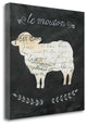 "Le Mouton Cameo Sq" By Courtney Prahl, Giclee Print on Gallery Wrap Canvas