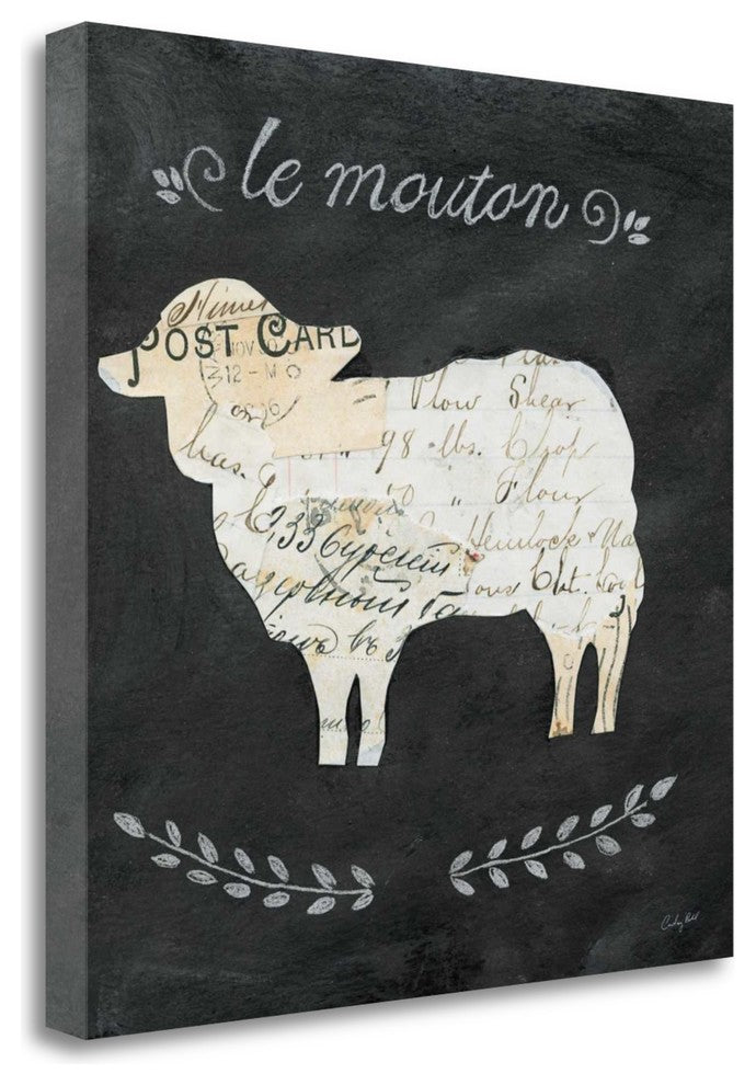 "Le Mouton Cameo Sq" By Courtney Prahl, Giclee Print on Gallery Wrap Canvas