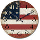 Yosemite Home D''cor Circular Wooden Wall Clock, Brown MDF, CLKA7189