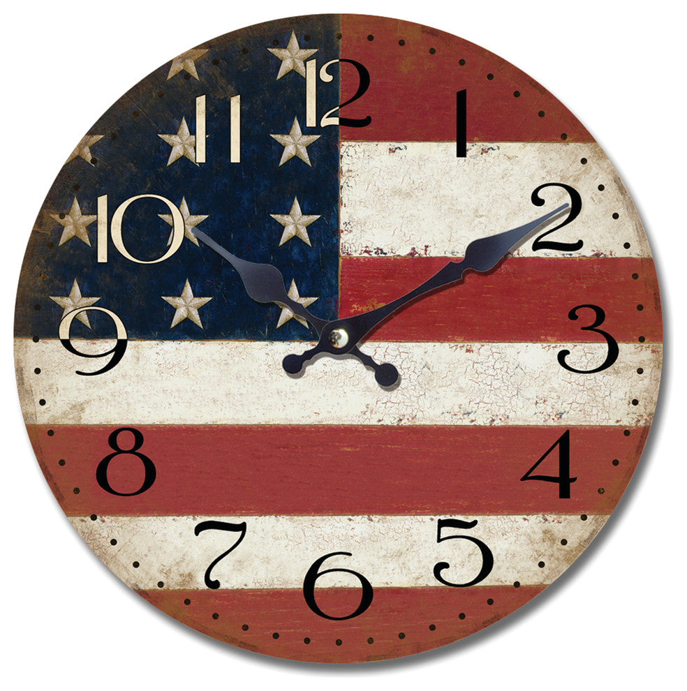 Yosemite Home D''cor Circular Wooden Wall Clock, Brown MDF, CLKA7189