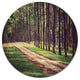 Vintage Style Forest With Pathway, Forest Round Metal Wall Art, 36"