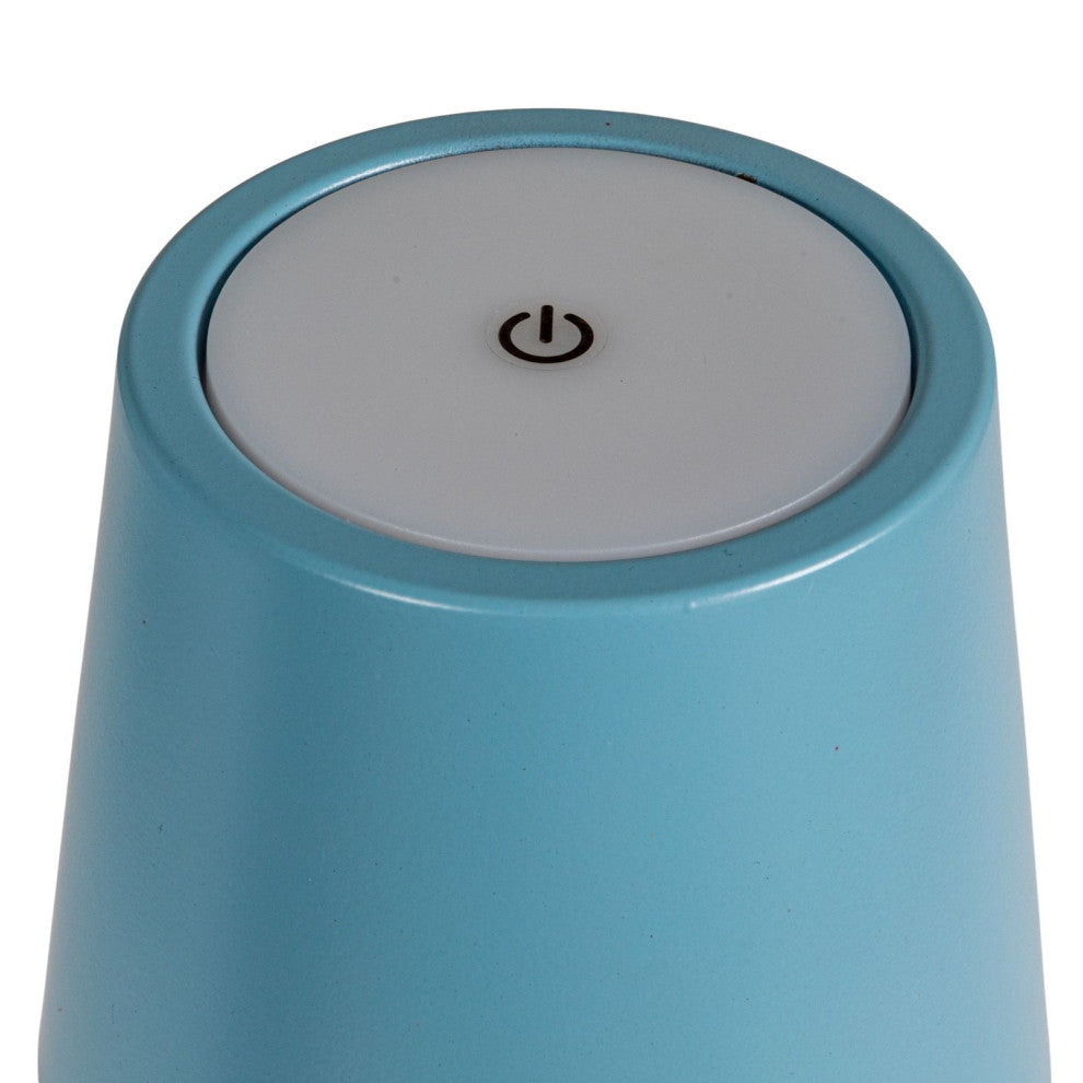 Metal LED Rechargeable Table Lamp With Touch Sensor, Blue