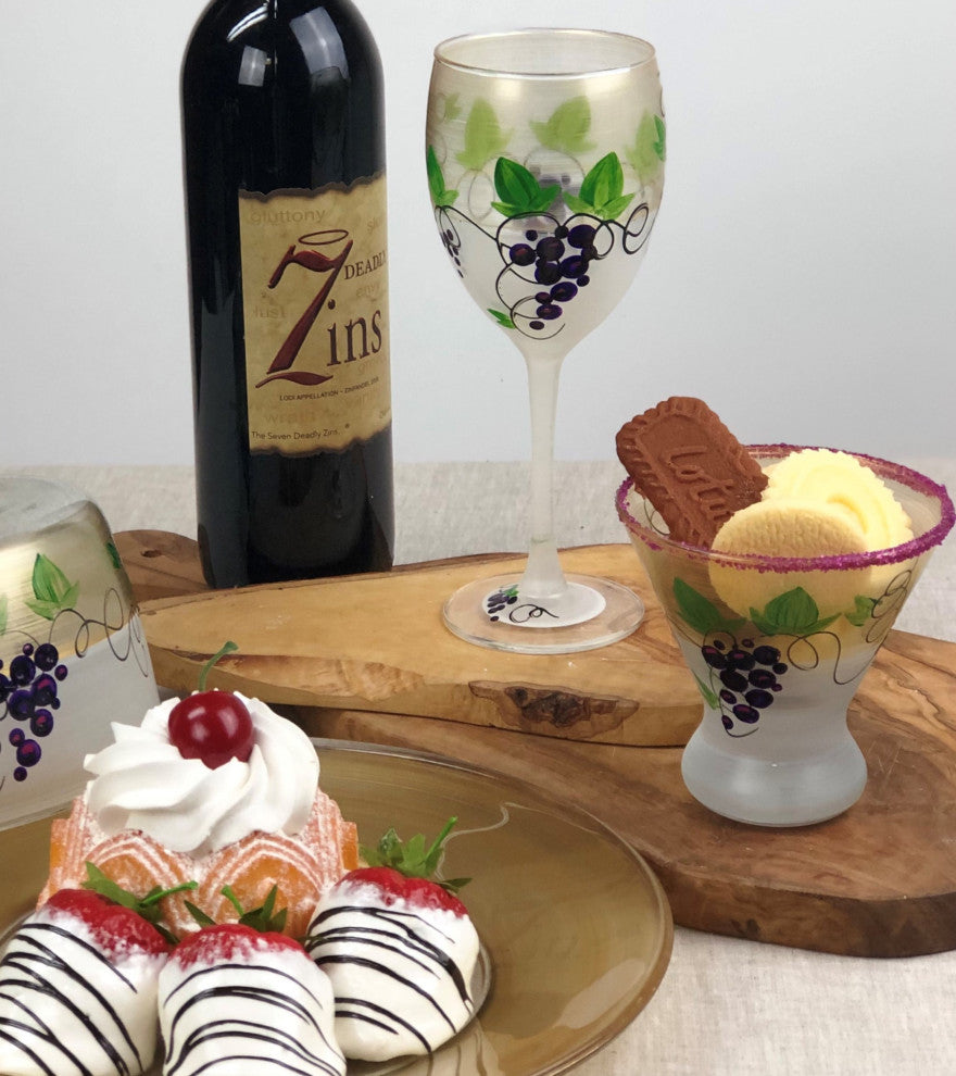 Grapes 'n Vines Cosmopolitan Glasses, Set of 2