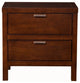 Benzara BM172857 2 Drawer Wood Nightstand, Brown