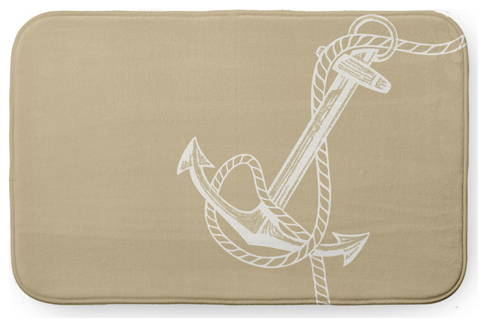 34" x 21" Anchored Bathmat, Taupe