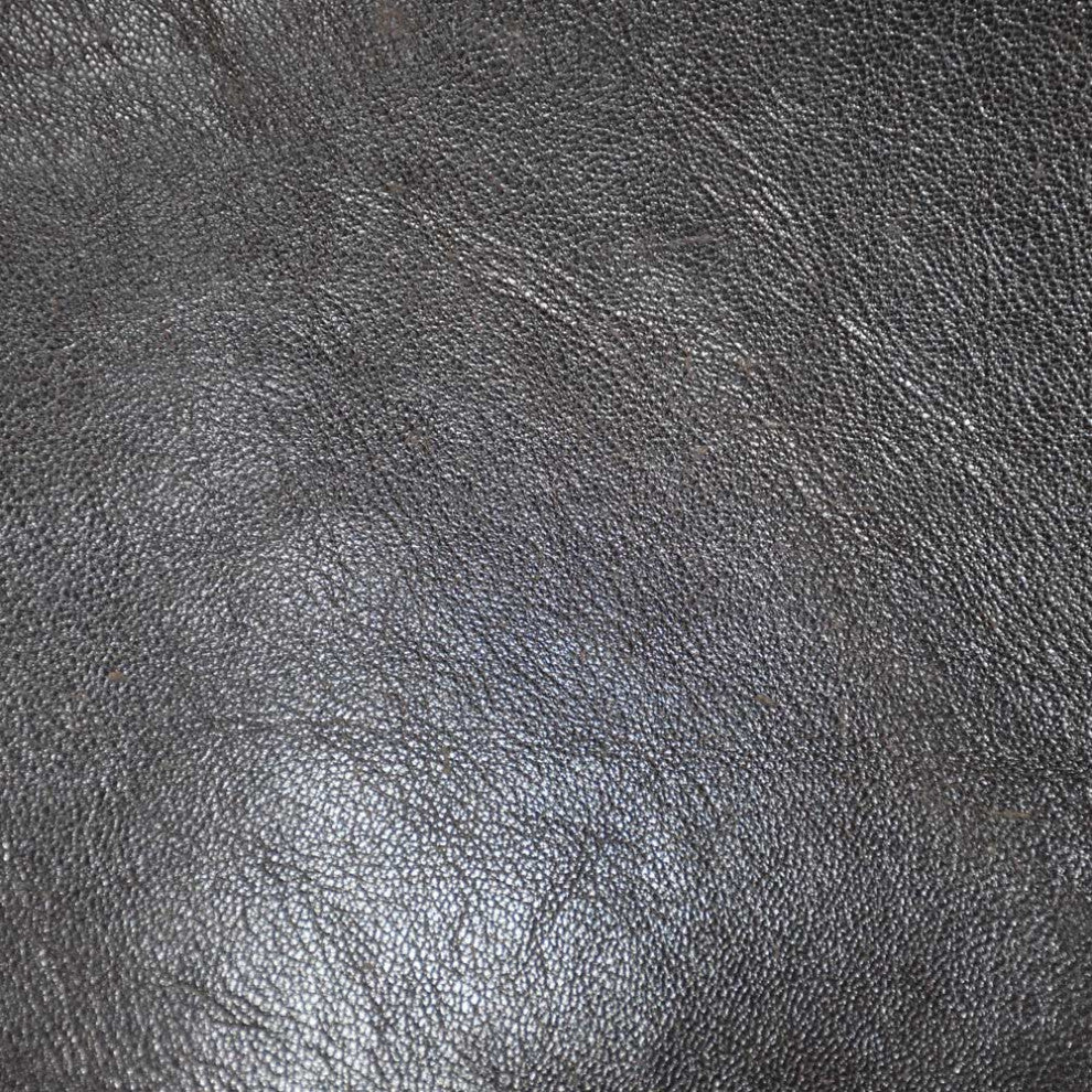 Poufs-Solid Goat Leather Pouf, Handmade (Recycled Cotton Fill), (Square)14x14x14