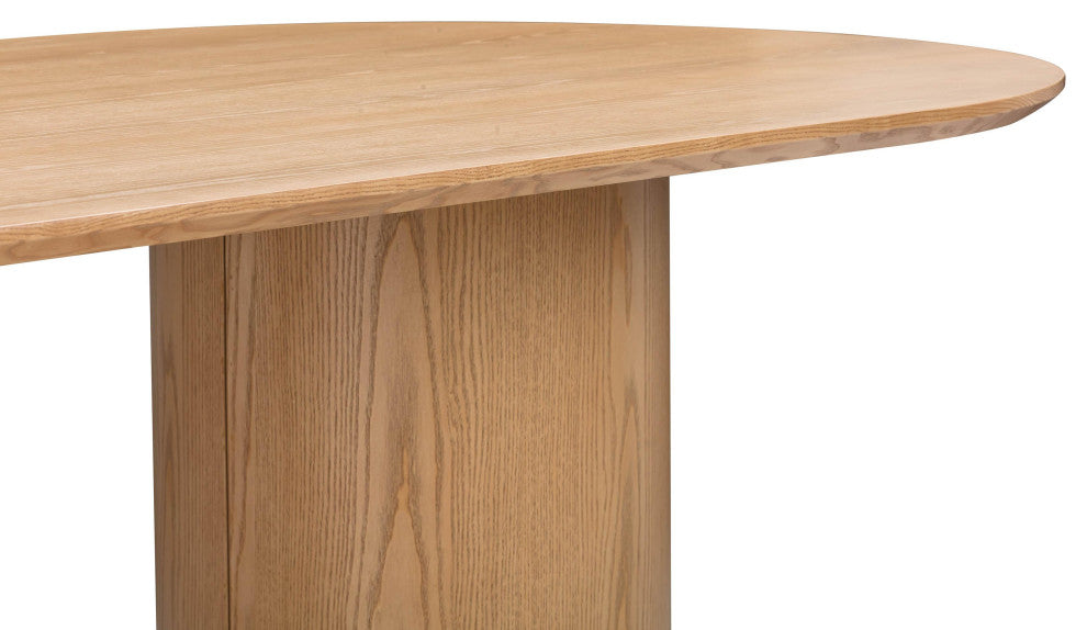 Brandy Natural Ash Wood Oval Dining Table