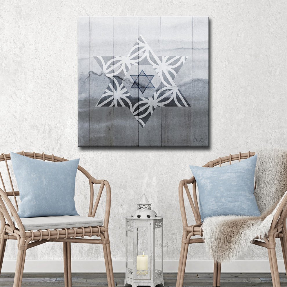 Ready2HangArt Inspirational 'Star of David VI' Wrapped Canvas Wall ArtH59