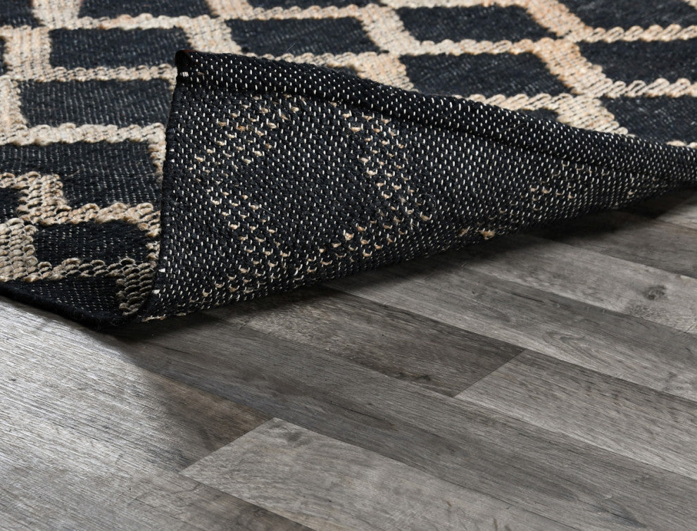 Katerina Black/Natural Handwoven Area Rug by Kosas Home