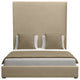 Nativa Interiors Moyra Plain Bed, Flax, King, Headboard: High