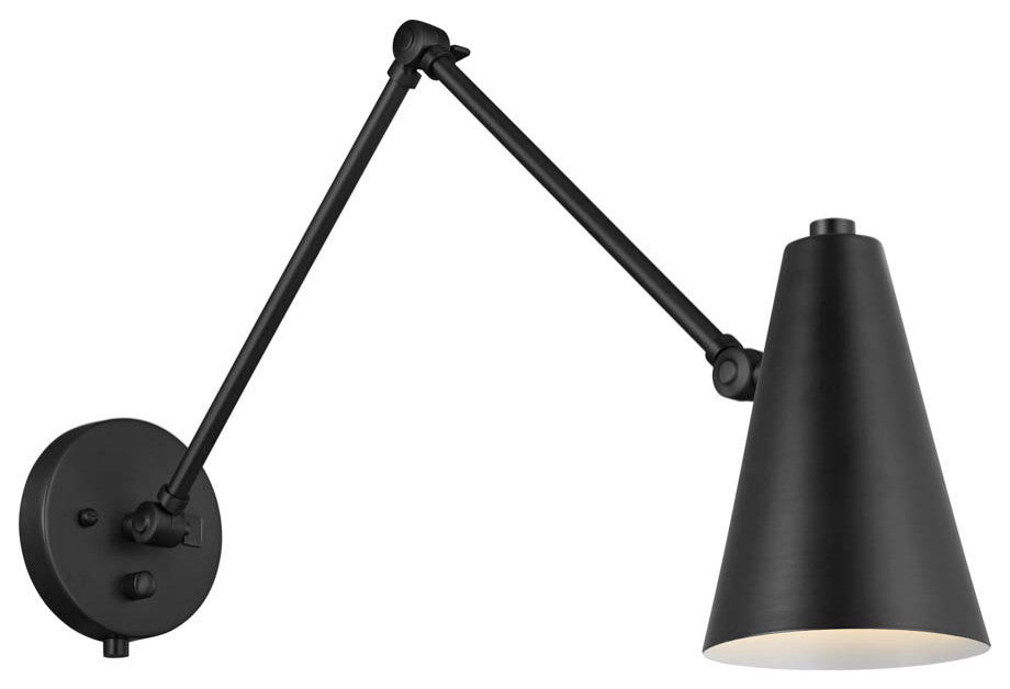 Sylvia 1 Light Wall Sconce, Black
