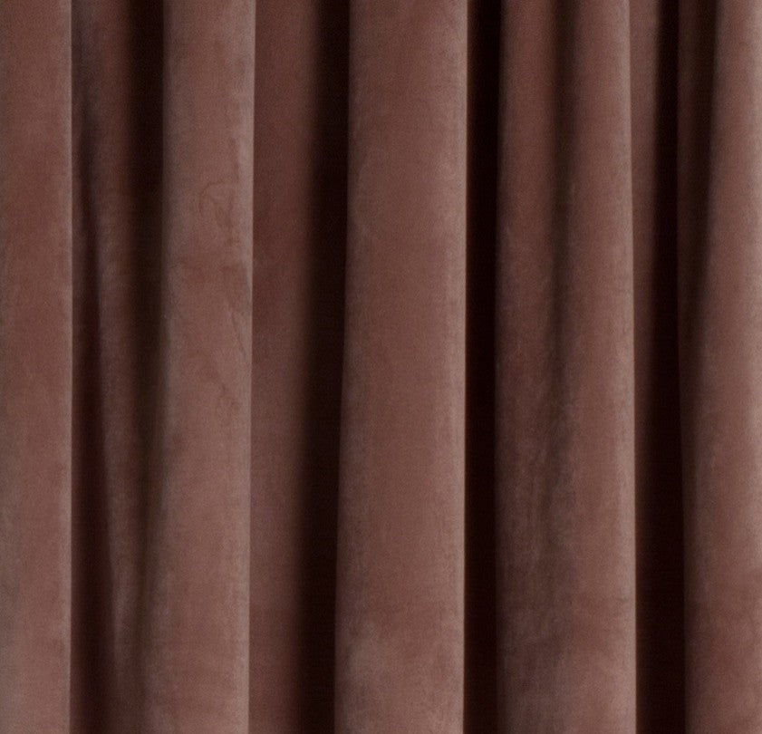 Milan Coral Blush, Luxurious Velvet, Drapery Panel, Pinch Pleat, 24 X 115"