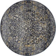 Karelia Inheritance Dark Gray 5'3" Round Area Rug